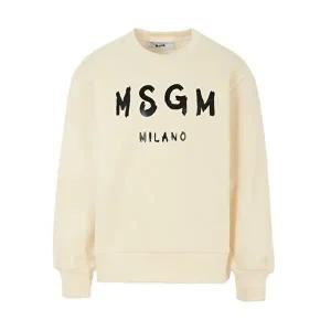 [MSGM]25FW 키즈 로고 프린트 맨투맨 아이보리 F5MSJUSW018 013