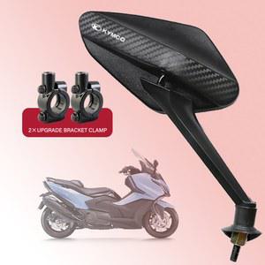 범용 탄소 섬유 오토바이 후면보기 미러 KYMCO Xciting 250 300 400 AK550 CT250 CT300 DOWNTOWN Rearview