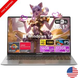 게이밍 LAPTOP 랩탑 노트북 AMD Ryzen 7 5700U 16GB RAM 512GB NVMe SSD 솔리드 스테이트 드라이브[세금포