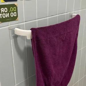 수건걸이 대 부착식 무타공 무타공 화이트 화장실 욕실 수건걸이