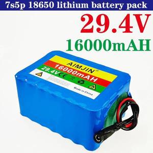 18560 7S5P 리튬 배터리 팩 29.4V 16000mAh BMS 포함 자전거 스피커 태양 에너지 등