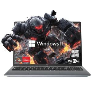 KAIGERR 2025 노트북 AMD Ryzen 7 5700U (8C/16T 4.3GHz) 16GB RAM 512GB NVMe SSD 컴퓨터 Radeon RX Vega