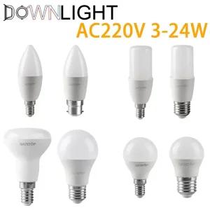 촛대전구 캔들 LED 전구 AC220V E14 E27 B22 3w-24w 3000K 4000K 6000K 램프 가정용 사무실 Ce Rohs
