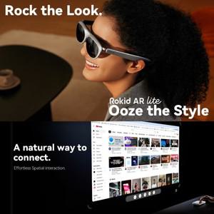 Rokid MAX 2 스마트 AR 안경 휴대용 HD 3D 공간 프로젝션 스크린 실시간 번역