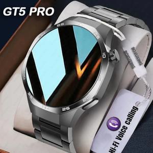 2025년 신제품 화웨이 샤오미 GT5 Pro 스마트워치 남성용 AMOLED HD 화면 GPS NFC 심박수 블루투스 통화 IP
