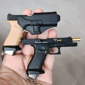 화약총 전동건 비비탄가스건 13 G34 미니어처 권총 모델 홀스터 포함 금속 장난감 총 분리형 DIY 반합금 열