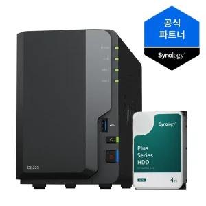 시놀로지 나스 DS223 NAS 2베이 4TB(4TBx1) HAT3300-4T