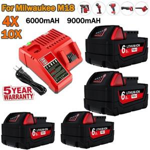 밀워키 M18 18V XC 6000mAH/9000mAH 리튬 이온 배터리용