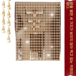 고급 호박 구슬 비즈 커튼 현관/거실 인테리어 파티션