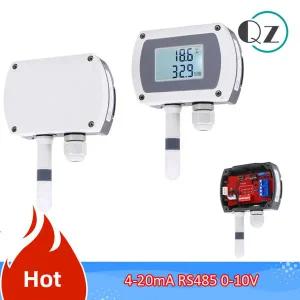 호환  벽걸이형 온도 및 습도 트랜스 RS485 4-20mA 0-10V 온도 및 습도 센서 트랙디스플레이 포함