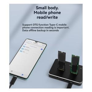 M.2 SATA/Nvme 듀얼 베이 하드 드라이브 도킹 스테이션 복제 오프라인 SSD 복사기 데이터 전송 USB