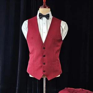 아트박스/숲속드레스 와인 정장조끼 단품(L-4XL) 예복 베스트