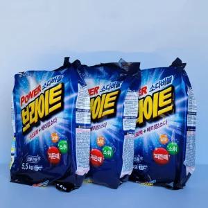 무궁화 파워 브라이트 소다버블 5.5kg 찬물전용 3개빨래세제 업소세제 업소