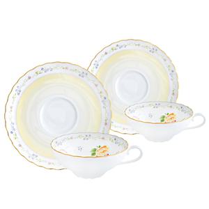 노리다케 젠플라워 골드림 180ml 티잔 2인조