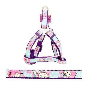 [OFM87NR8]토끼그림 어깨줄   퍼플  애견하네스 가슴줄