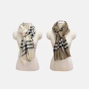 (버버리) 체크 울 스카프