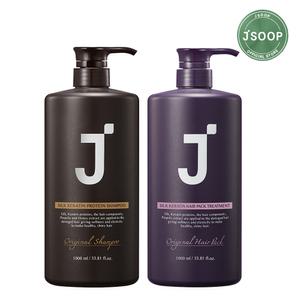 제이숲 실크 케라틴 단백질 샴푸 1000ml + 트리트먼트 1000ml