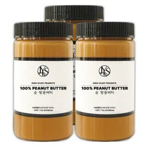 야스티 순 땅콩버터 크리미 1.5kg X 3개 대용량 무첨가 100%