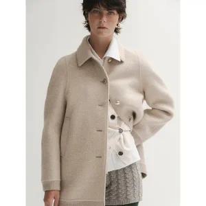 [롯데백화점]쥬크 텍스처 블록 싱글 하프 코트_Z244MSG540