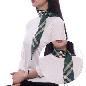 [버버리](마산점) 24SS 여성 체크 실크 스키니 스카프 (8083298 IVY 24S)