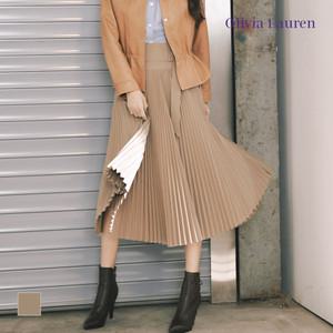 [올리비아로렌] 벨트 포인트 플리츠 스커트_VOPDK3S2141