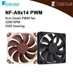Noctua NF-A9x14 PWM/검정색 9cm 팬(SSO 자기적으로 안정적인 베어링/얇은 CPU 팬/4핀 섀시 팬) 14mm 초박