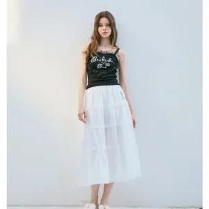 [갤러리아] [Blue Label] 레이스 셔링 롱 스커트 (ER3OSK42)