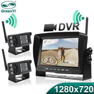 GreenYi 1280x720 고화질 AHD 무선 트럭 DVR 모니터 버스 차량용 7 