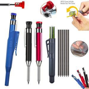 2.8MM 필링 코어 회전 코어 카트리지가있는 목공 기계식 연필 세트, 마커 목수 건축가 그리기 도구