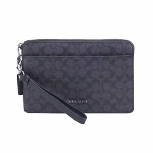 [백화점 AS 가능] 코치 클러치백 남성 파우치 가죽 지퍼 손가방 차콜 CW168QBMI5