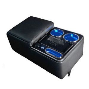 자동차 뒷좌석 팔걸이 LED 암레스트 뒷자리 팔받침 블랙 벨트 USB 조명