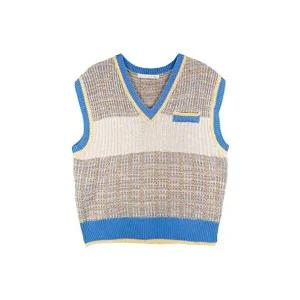 [올리브데올리브]올리브데올리브 배색브이넥 니트베스트