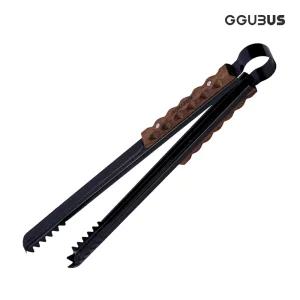 꾸버스 샤크 블랙티타늄 코팅 숯집게 장작집게 우드그리퍼 캠핑용 바베큐용품