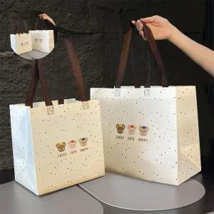 (제스트)귀여운 부직포 타포린백 가방 선물포장 쇼핑백 쇼핑