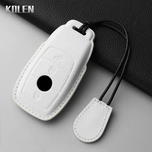 가죽 자동차 키 케이스 커버 셸 메르세데스 벤츠 A C E S G 클래스 GLC CLE CLA GLB GLS W177 W205 W213 W2