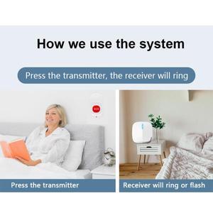 SOS 간병인 호출기 긴급 버튼 클리닉 병원 송신기 노인 환자 요양원을 타입 무선 벨