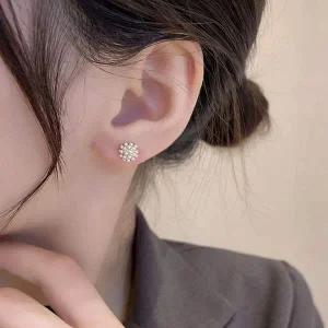 [골드스마일]여성 봄 꽃 귀걸이 예쁜 진주 패션 데일리 웨딩 촬영