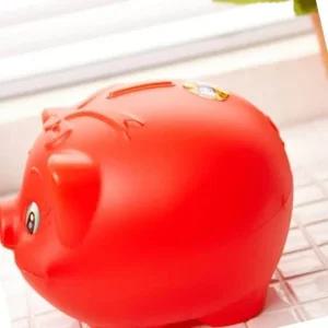 행운을 담은 대형 돼지저금통 동전 저축 장식 소품 (WFK8PEV)