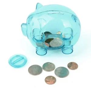 저금통 컬러 투명 돼지 어린이 가정용 저축통 (WFK8QKC)