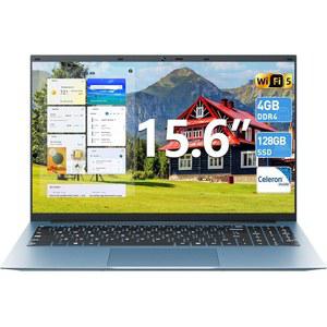 Naclud 노트북 15.6인치 컴퓨터, Celeron N4000 프로세서, Win 11, 4GB RAM 128GB SSD, BT5.0, HDMI, 웹캠, 7000mah 배터리, 180 보기, 2.4/5G WiFi, USB 3.2, Type-C(그레이)