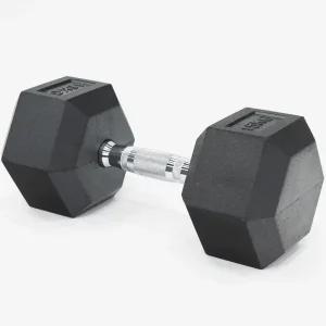 이고진 고무육각 덤벨 아령 15kg 1개 클럽 고무아령 웨이트