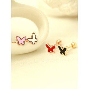 [미니멀피어싱]14K 에나멜 컬러 나비 피어싱 귀걸이