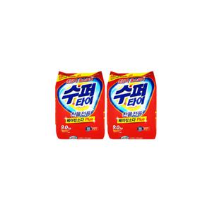 수퍼타이 세탁세제 가루세제 슈퍼타이 리필 9kg 2개