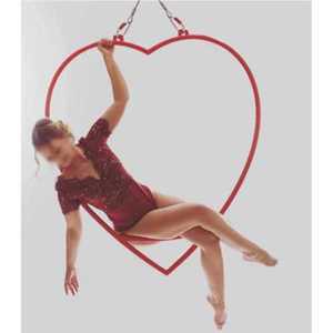 에어리얼후프 스테인레스 하트 공연 회전링 후프폴 댄스 요가링 스틸 서커스 실내 코어 운동 발레