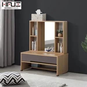 인터데코 엣지있는 화장대 서랍장+수납거울 (좌식) 80cm WB268