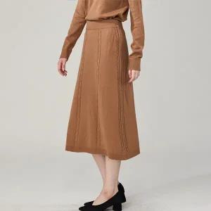 [로코엘라][로코엘라] 바이렌 케이블 여성 니트 스커트