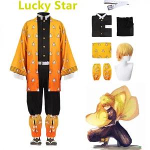 할로윈 코스튬 코스프레 이벤트 옷 섹시 의상 애니메이션 아가츠마 제니츠 악마 슬레이어 유니폼 망토 가발