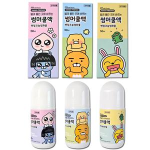 카카오프렌즈 썸머쿨액(벤잘코늄염화물)50ml/아이스볼 어피치&네오 무지 라이언&춘식이 벌레물린곳 찰과상 외용소독
