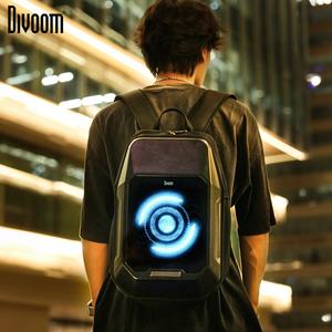 디지털 카메라용품 Divoom Cyberbag 휴대용 남성용 방수 배낭 64x64 픽셀 LED 디스플레이 15 인치 노트북