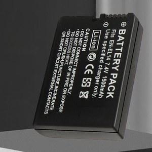 호환 EN-EL14 D3500 P7000 충전식 D5200 D5600 P7800 용 D3100 EN-EL14A P7100 Nikon 이온 1500mAh D3300 배터리 카메라